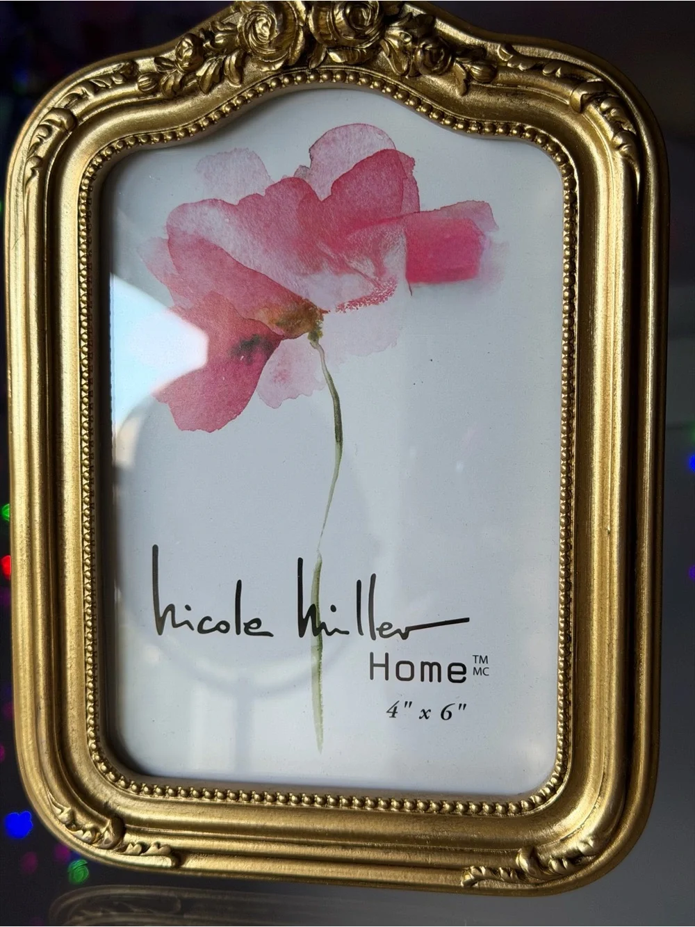 Nicole Miller Home Rustic Vtg-inspired Gold Ornate 4x6 Photo Picture Frame Decor